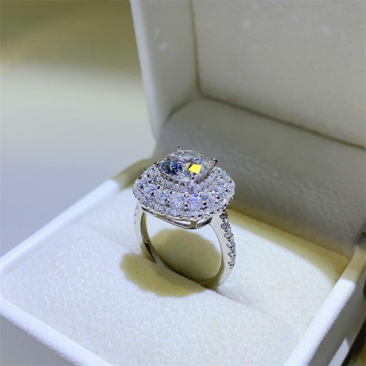 2 Carat Moissanite 925 Sterling Silver Ring - KevRow5760