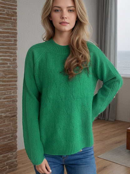 Mock Neck Long Sleeve Sweater