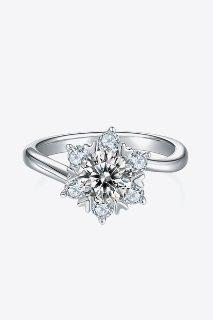 Adored 1 Carat Moissanite 925 Sterling Silver Cluster Ring - KevRow5760