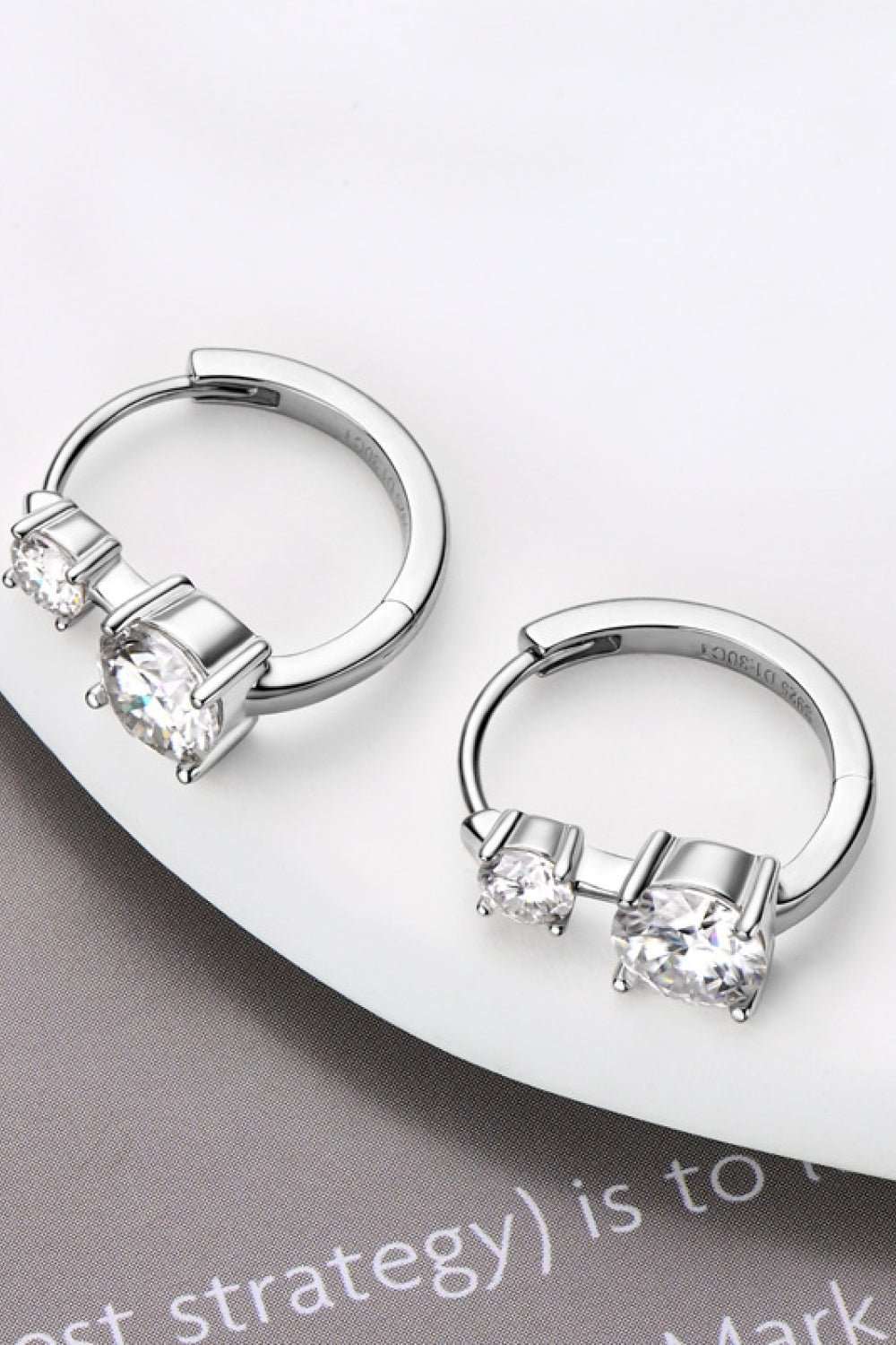 Elegant 1.3 Carat Moissanite Sterling Silver Earrings