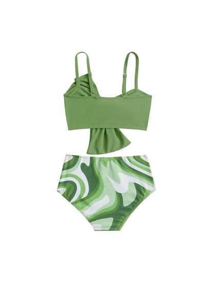 Twisted Spaghetti Strap Two-Piece Swim Set - KevRow5760