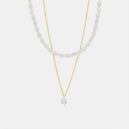 Double-Layered Freshwater Pearl Necklace - KevRow5760