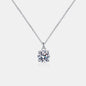 1 Carat Moissanite Pendant - Elegant Sterling Silver Necklace