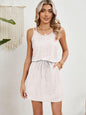 Eyelet Scoop Neck Sleeveless Dress - KevRow5760