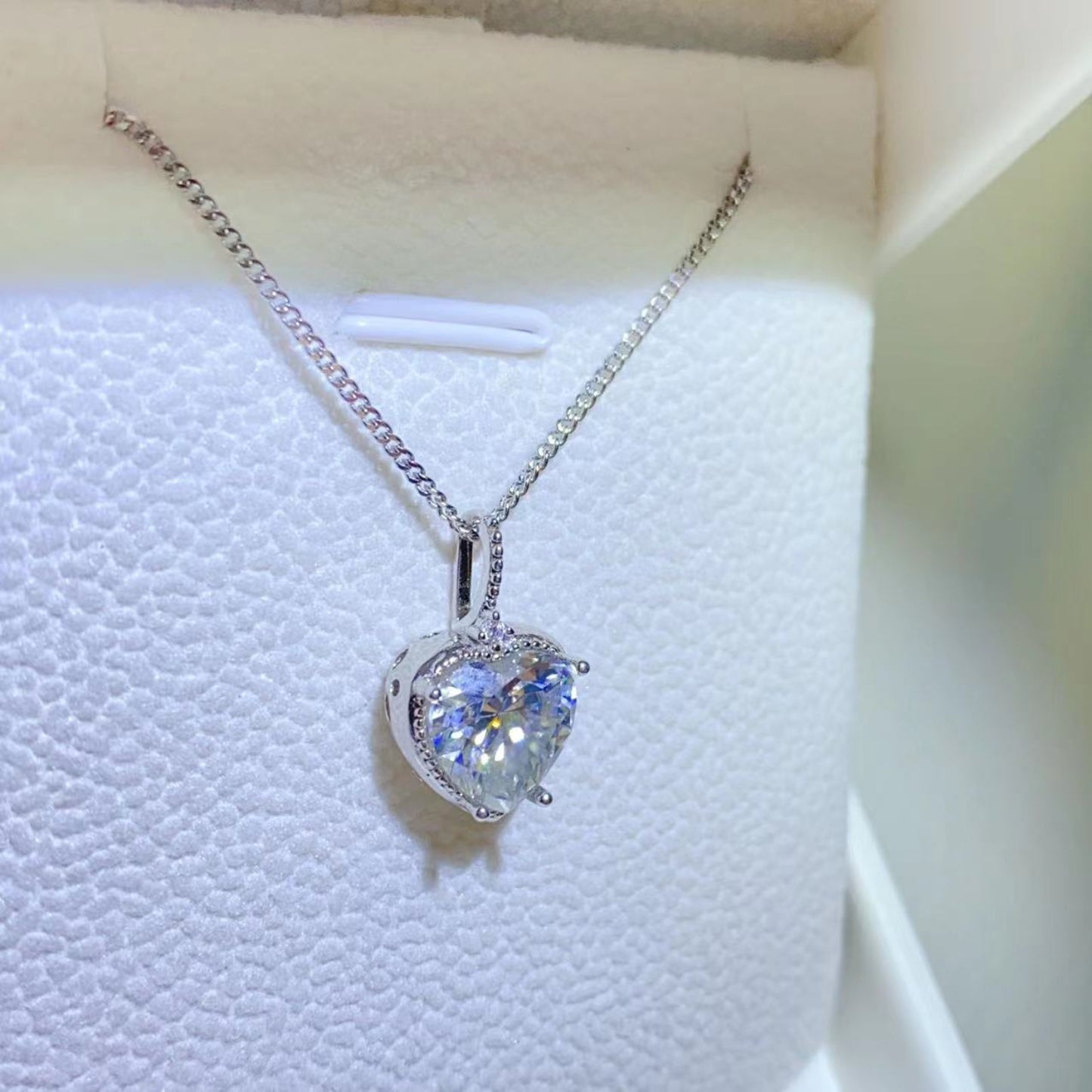 Shop Premium Moissanite Necklaces In Sterling Silver