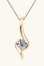 Elegant 1 Carat Moissanite Pendant on 925 Sterling Silver Chain