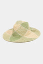 Fame Contrast Straw Braid Hat - KevRow5760