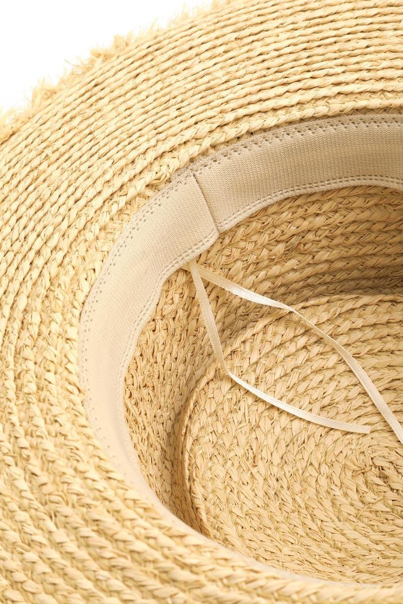 Fame Cutout Woven Straw Hat - KevRow5760