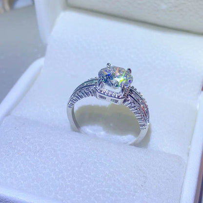 Shop Breathtaking 2 Carat Moissanite Rings In Sterling Silver