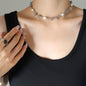 Freshwater Pearl Titanium Steel Necklace - KevRow5760