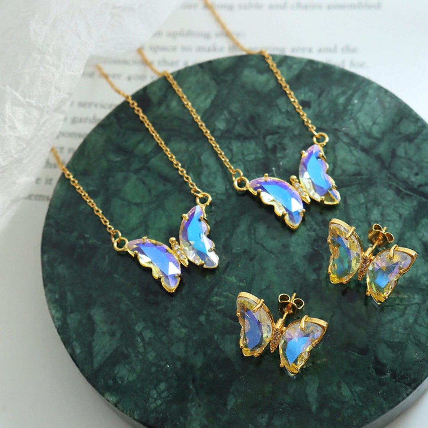 Gold-Plated Butterfly Pendant Necklace - KevRow5760