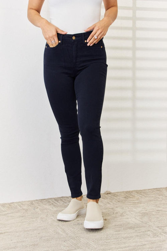 Judy Blue Full Size Garment Dyed Tummy Control Skinny Jeans - KevRow5760