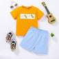 Kids Graphic Raglan Sleeve Tee and Shorts Set - KevRow5760