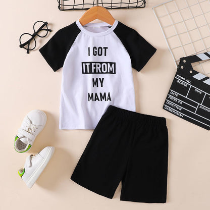 Kids I GOT IT FROM MY MAMA Graphic Tee and Shorts Set - KevRow5760