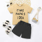 Kids IT WAS PAPA'S IDEA Graphic Tee and Shorts Set - KevRow5760