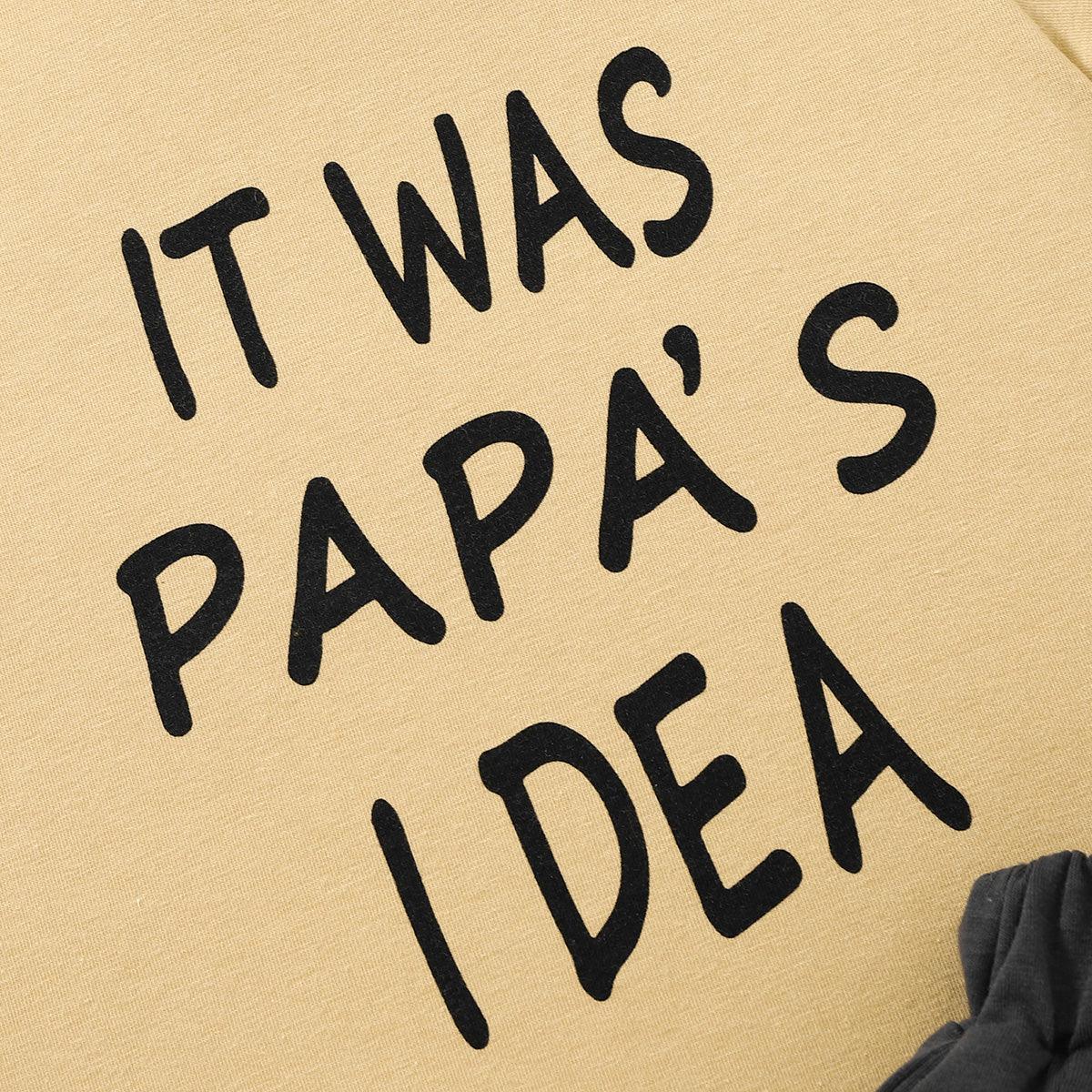 Kids IT WAS PAPA'S IDEA Graphic Tee and Shorts Set - KevRow5760