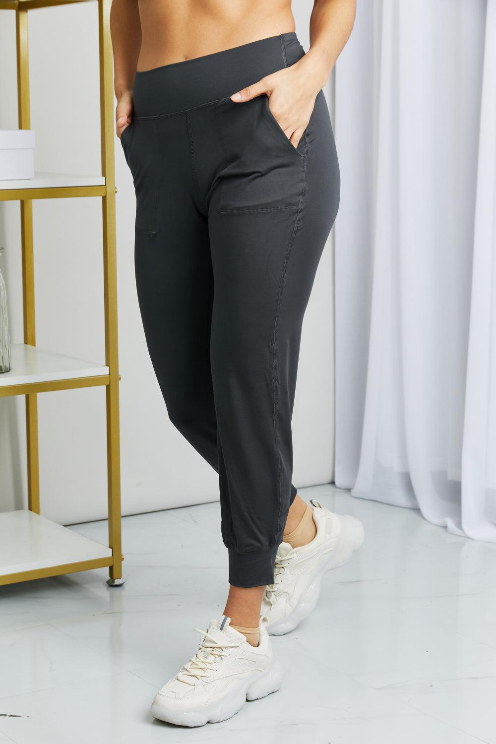 Leggings Depot Full Size Wide Waistband Cropped Joggers - KevRow5760