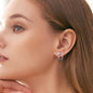 Moissanite 925 Sterling Silver C-Hoop Earrings - KevRow5760