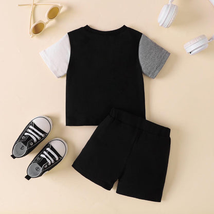 NICE Color Block Tee and Shorts Set - KevRow5760