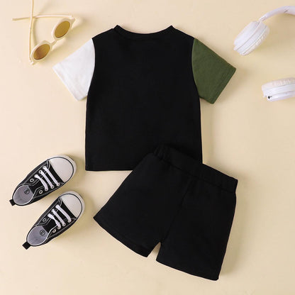 NICE Color Block Tee and Shorts Set - KevRow5760