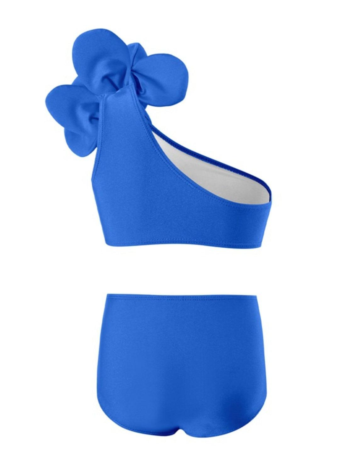 Single Shoulder Top and Brief Swim Set - KevRow5760