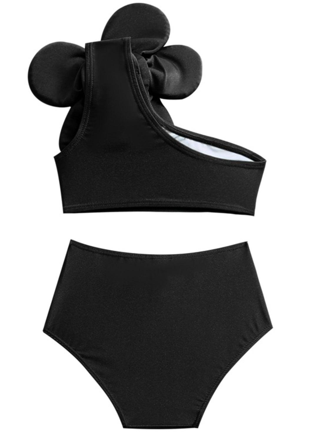 Single Shoulder Top and Brief Swim Set - KevRow5760