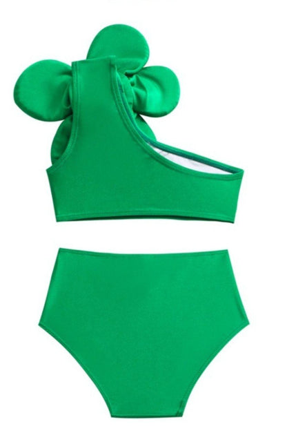 Single Shoulder Top and Brief Swim Set - KevRow5760