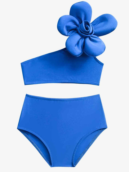 Single Shoulder Top and Brief Swim Set - KevRow5760