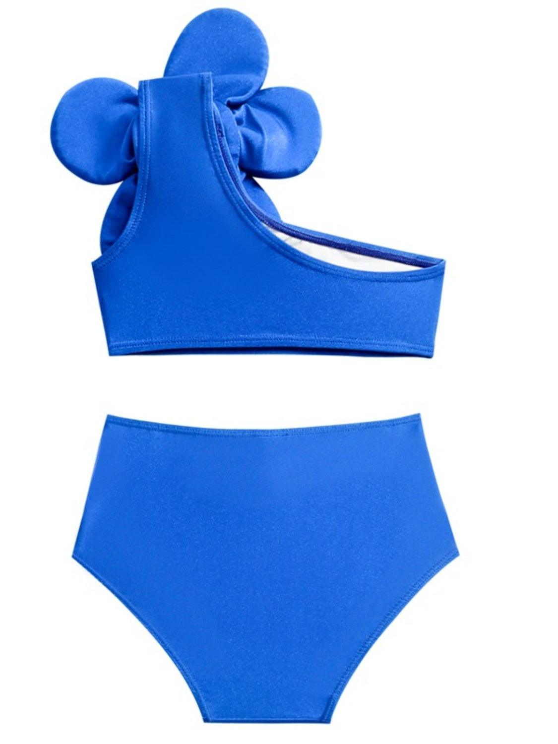 Single Shoulder Top and Brief Swim Set - KevRow5760