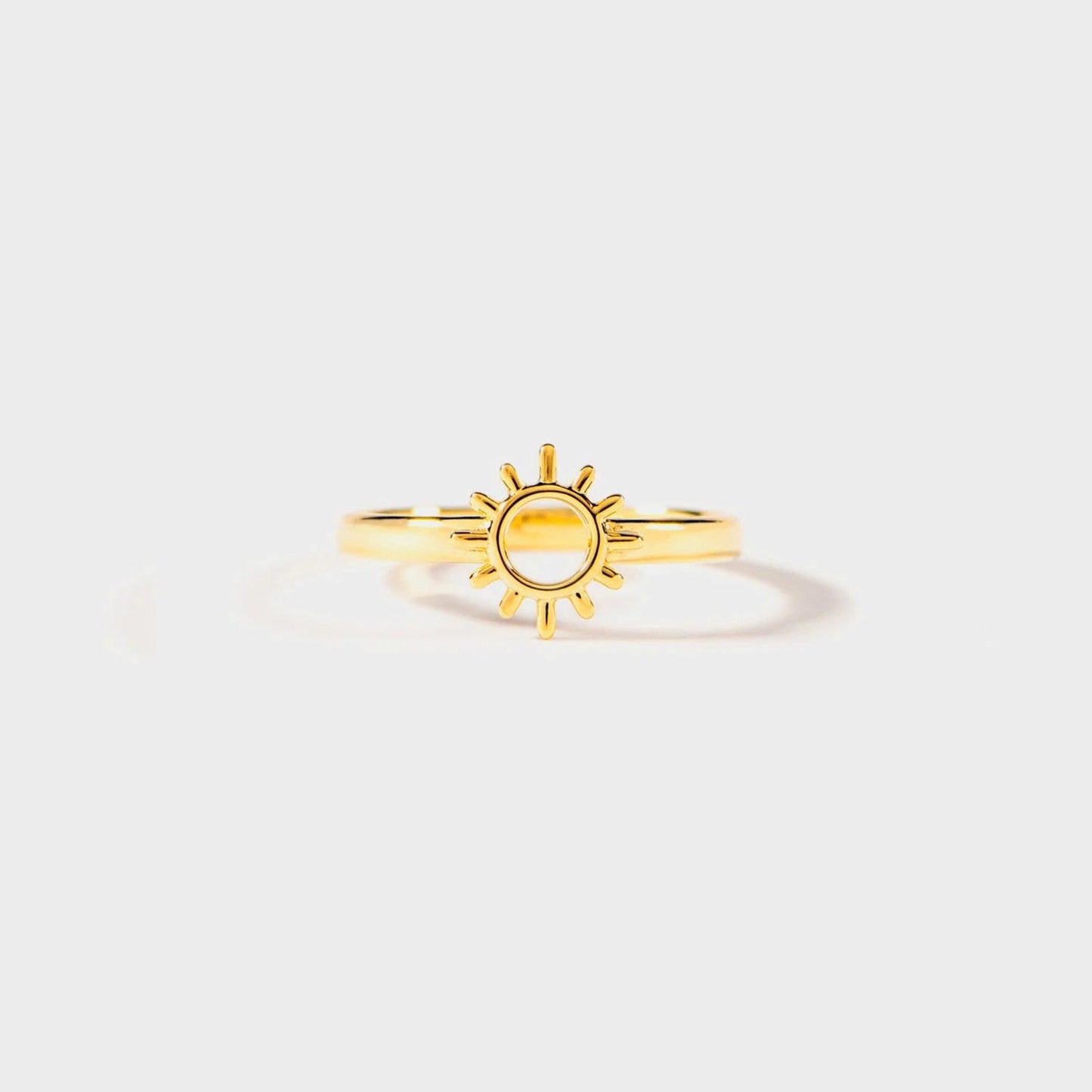 Sun Shape 18K Gold-Plated Ring - KevRow5760