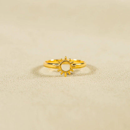 Sun Shape 18K Gold-Plated Ring - KevRow5760