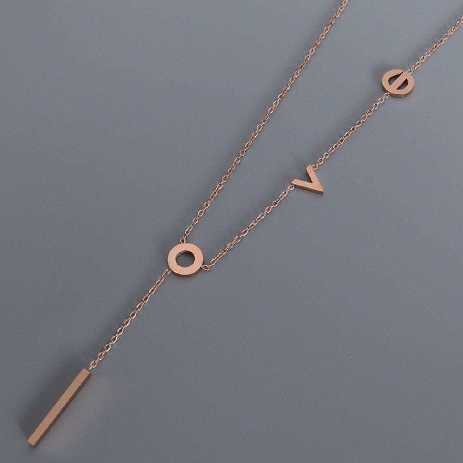 Titanium Steel Letter Necklace - KevRow5760