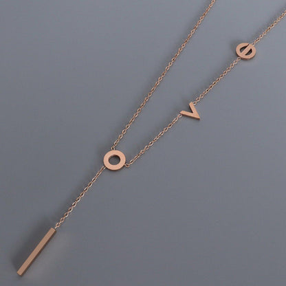 Titanium Steel Letter Necklace - KevRow5760