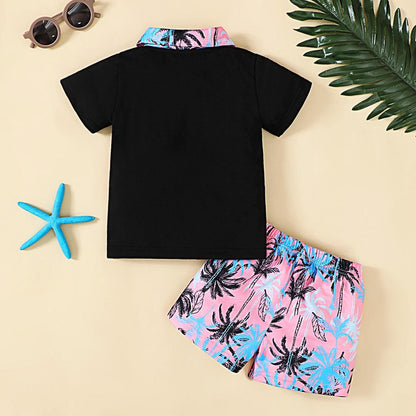 Tropical Short Sleeve Top and Shorts Set - KevRow5760