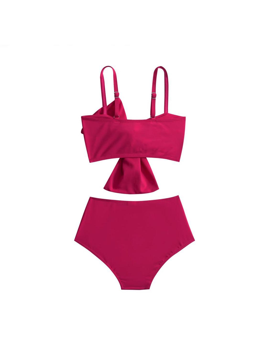 Twisted Spaghetti Strap Two-Piece Swim Set - KevRow5760