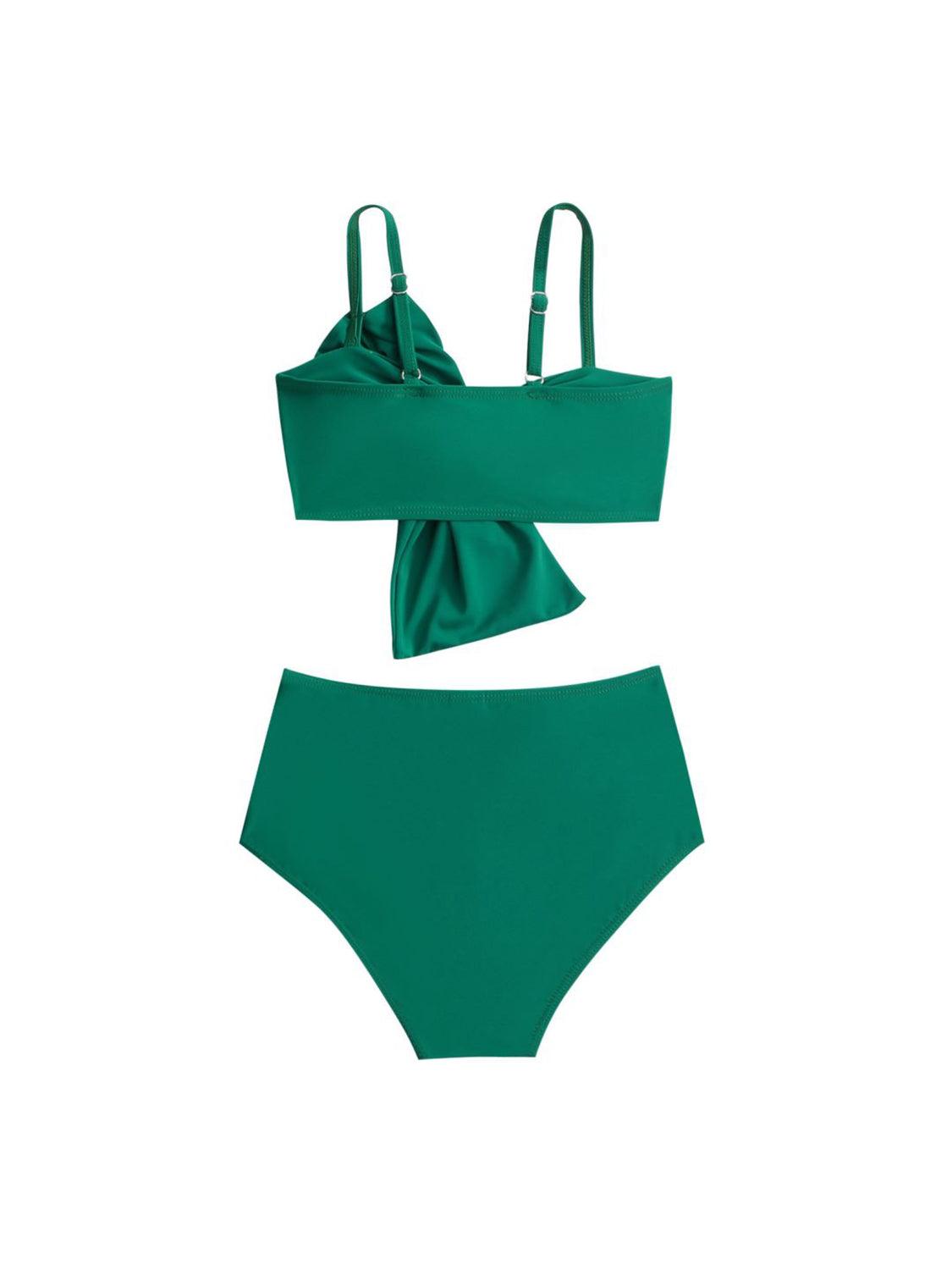 Twisted Spaghetti Strap Two-Piece Swim Set - KevRow5760