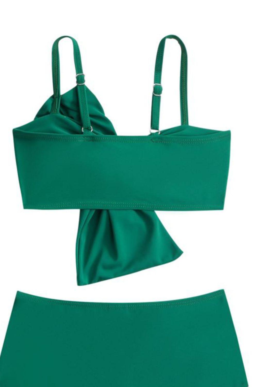 Twisted Spaghetti Strap Two-Piece Swim Set - KevRow5760