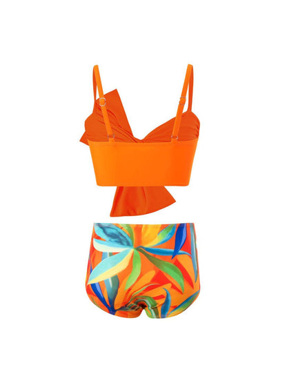 Twisted Spaghetti Strap Two-Piece Swim Set - KevRow5760