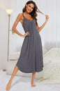 V-Neck Midi Lounge Dress - KevRow5760