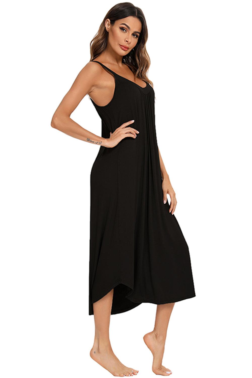 V-Neck Midi Lounge Dress - KevRow5760