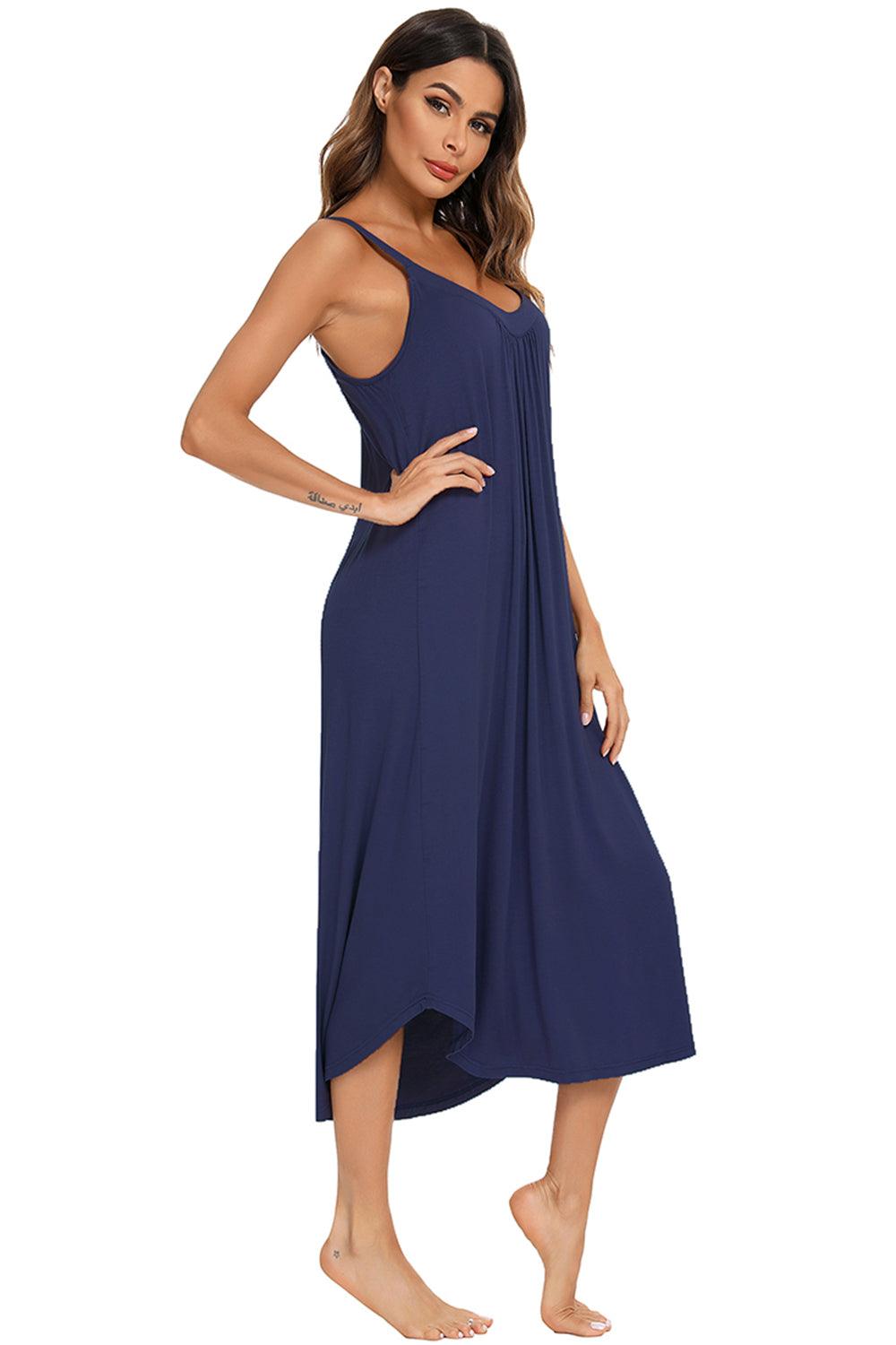 V-Neck Midi Lounge Dress - KevRow5760