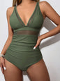 V-Neck One-Piece Swimwear - KevRow5760