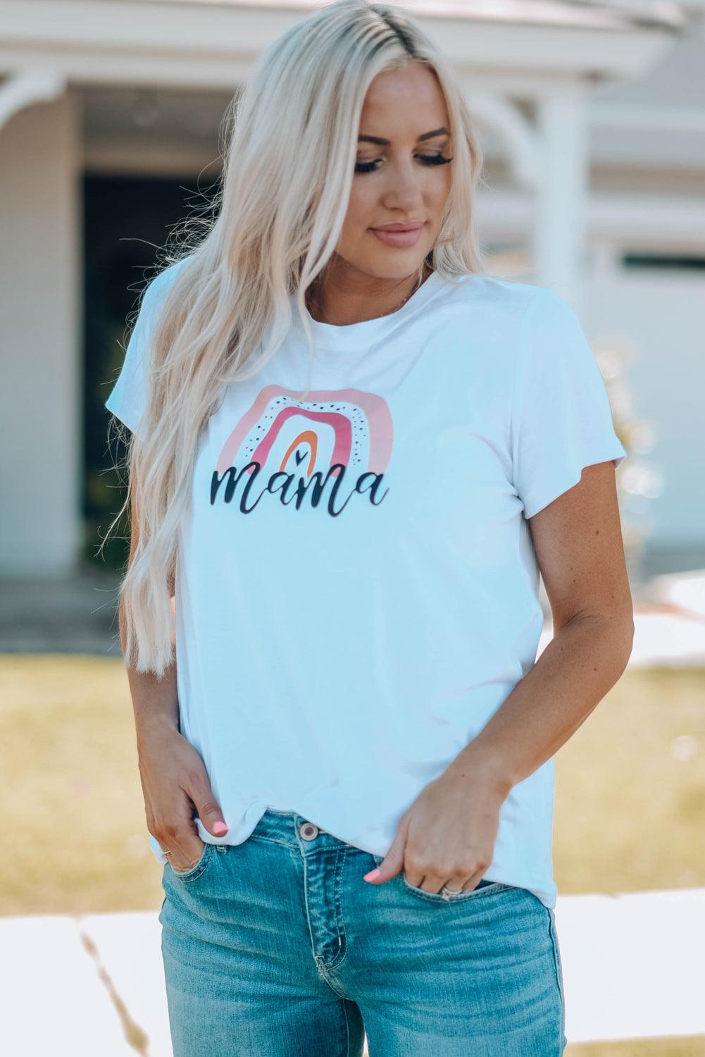 Women Graphic Round Neck Tee Shirt - KevRow5760