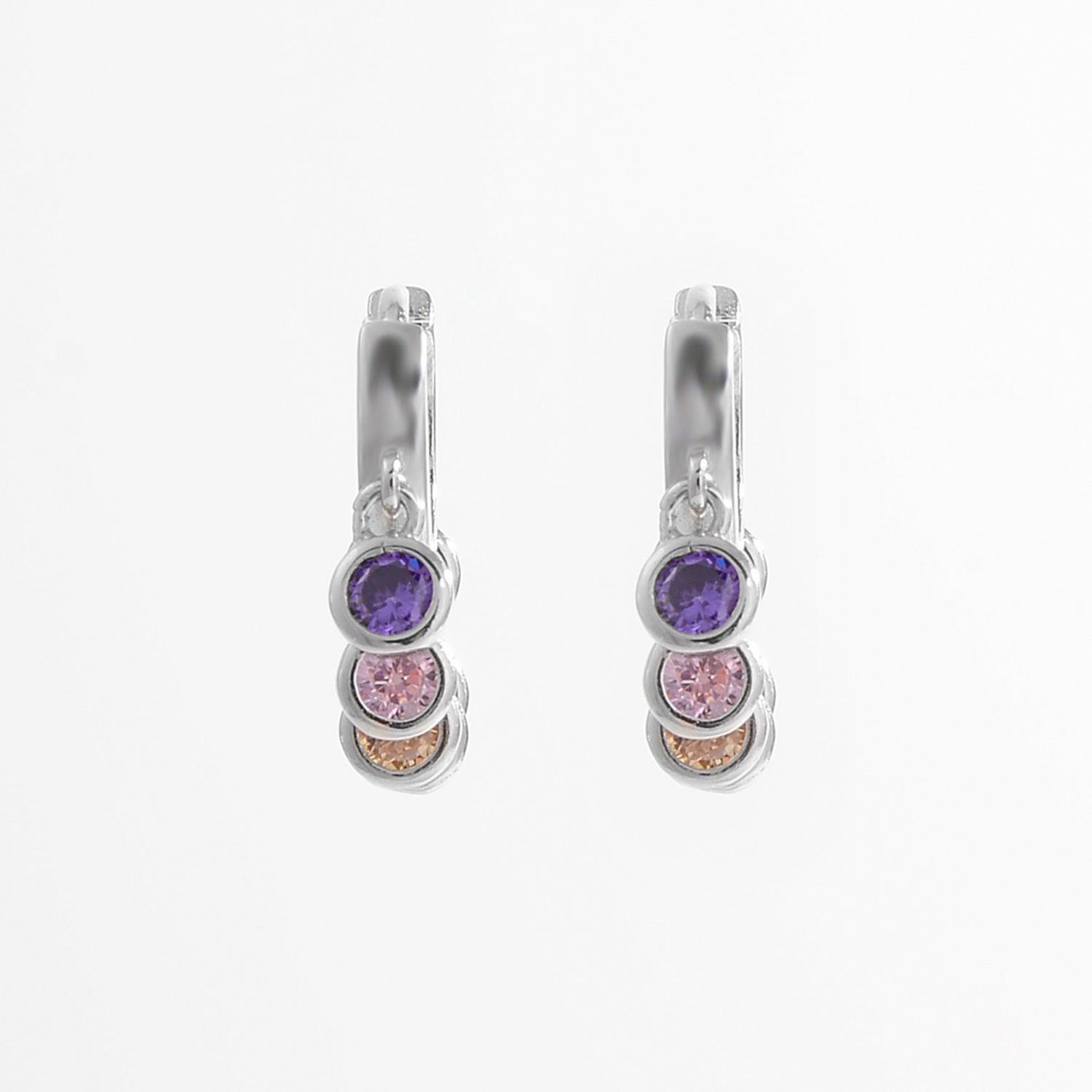 Zircon 925 Sterling Silver Huggie Earrings - KevRow5760