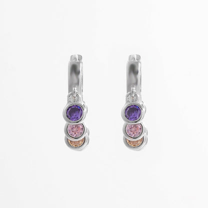 Zircon 925 Sterling Silver Huggie Earrings - KevRow5760