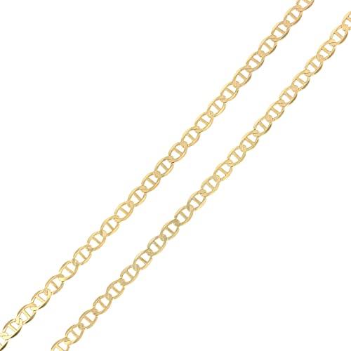 14K Yellow Gold Chain Necklace with a Barrel Clasp KevRow5760