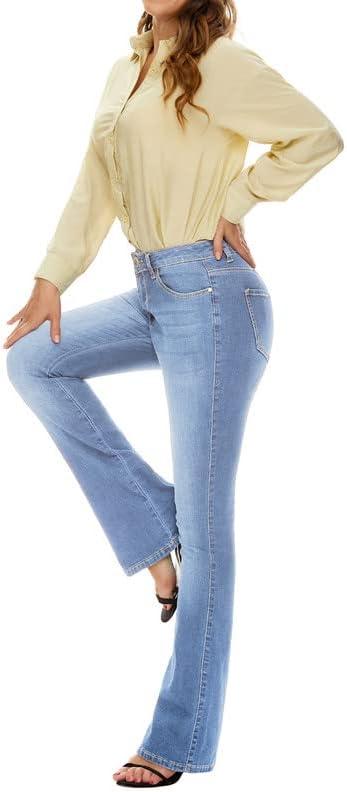 VIPONES Bell Bottom Jeans for Women High Waisted Flare Jean Bootcut Stretch Skinny Wide Leg Denim Pants - KevRow5760