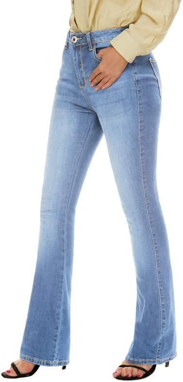 VIPONES Bell Bottom Jeans for Women High Waisted Flare Jean Bootcut Stretch Skinny Wide Leg Denim Pants - KevRow5760